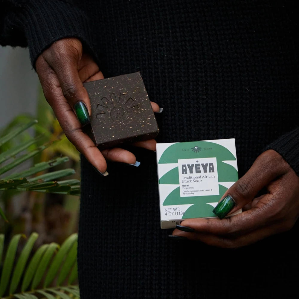 AYÉYA Peppermint African Black Soap