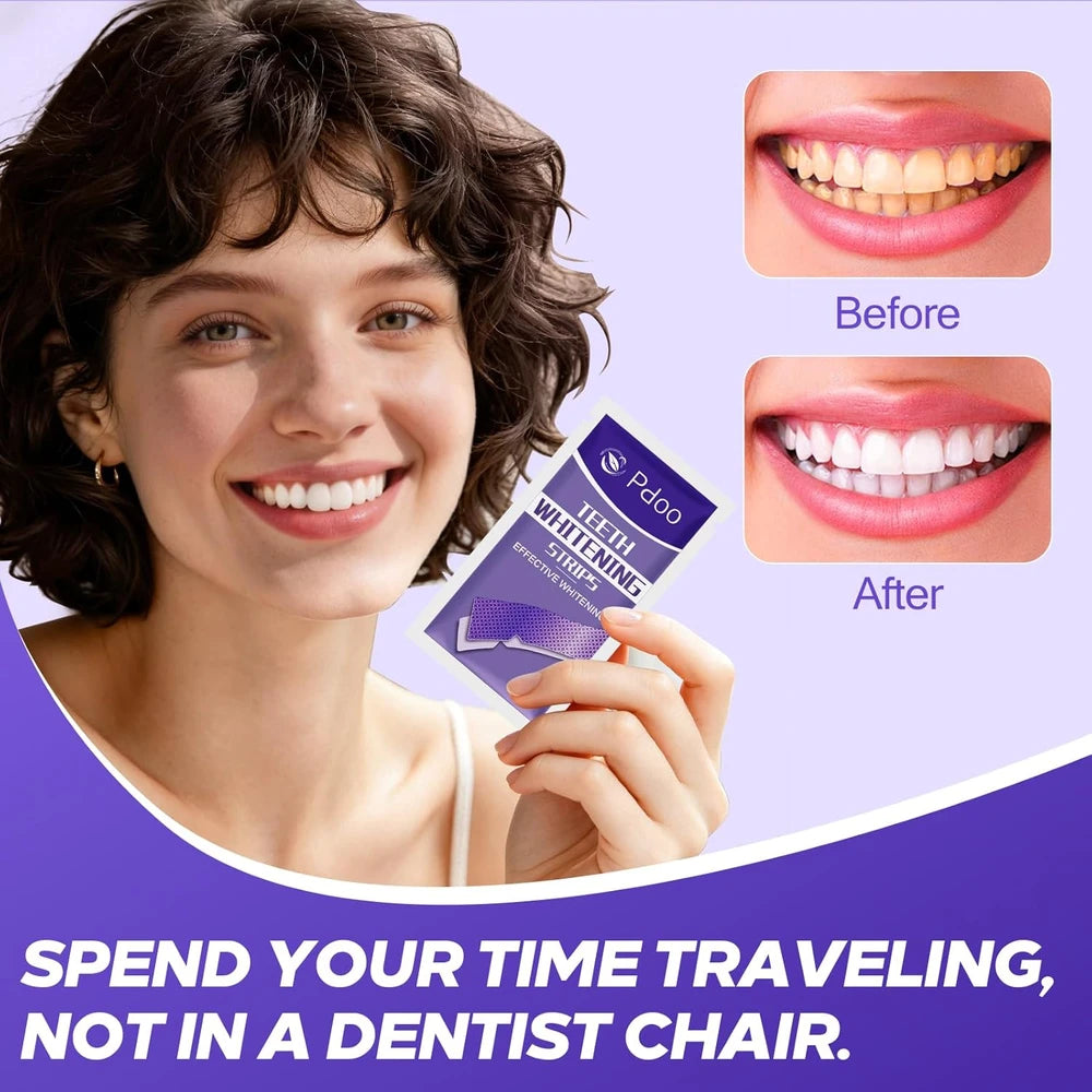 Pdoo Purple Teeth Whitening Strips