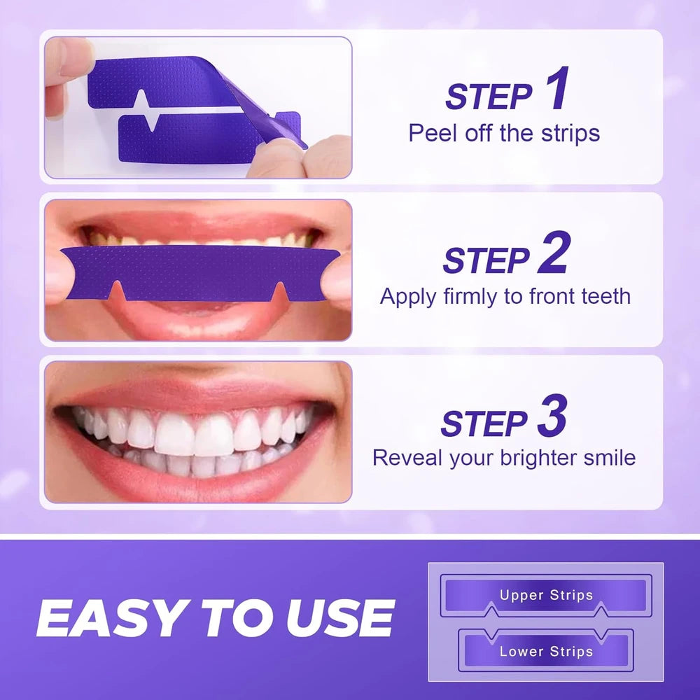 Pdoo Purple Teeth Whitening Strips