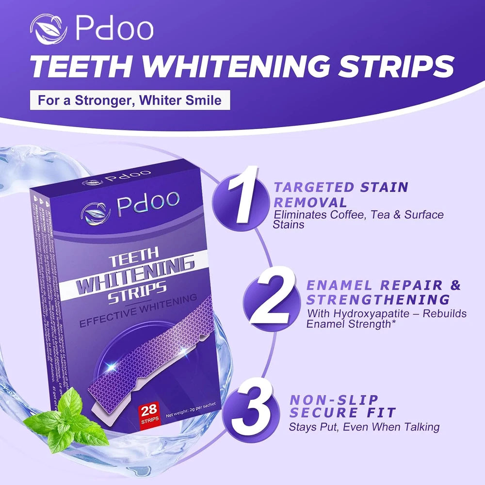 Pdoo Purple Teeth Whitening Strips